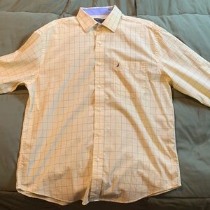 Nautica classic fit yellow dress shirt